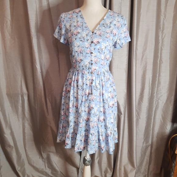 Joe Browns baby blue floral ditsy tea dress UK 8 Coquette - Picture 8 of 10